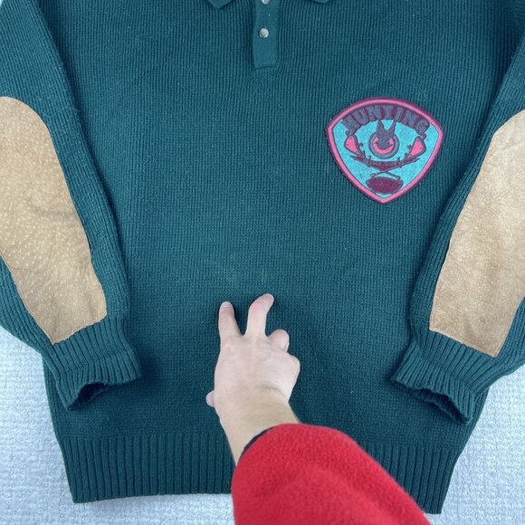 Vintage Club International Mens Size S Sweater Duck Hunting Club Grandpa *Read* - Picture 8 of 16